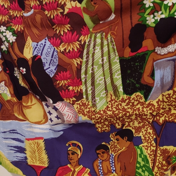 Iolani boy's Aloha shirt Kamehameha vintage print BABY LUAU - Picture 5 of 16